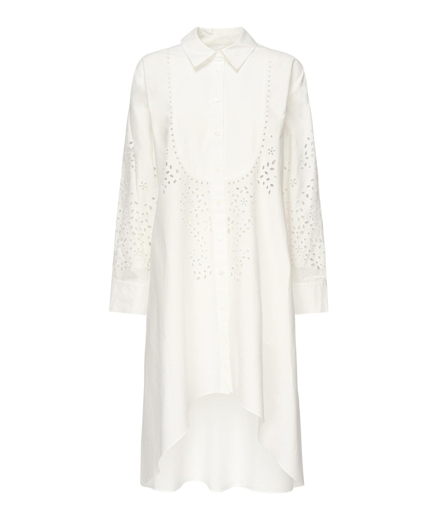 Abito camicia ricamato SS25134S CREAM SELF-PORTRAIT 