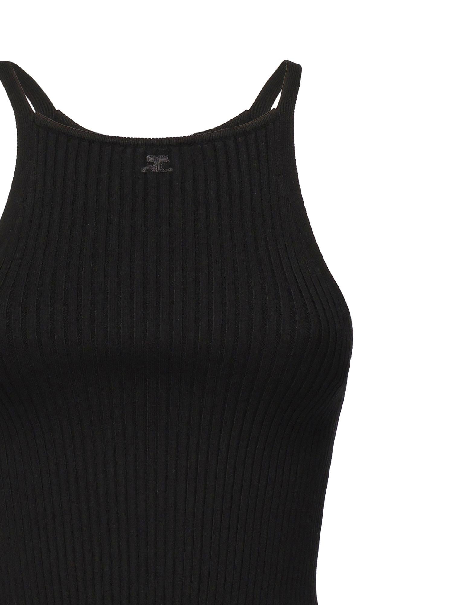 Top in maglia a coste<BR/> 325MT0450FI0001 9999 COURREGES 