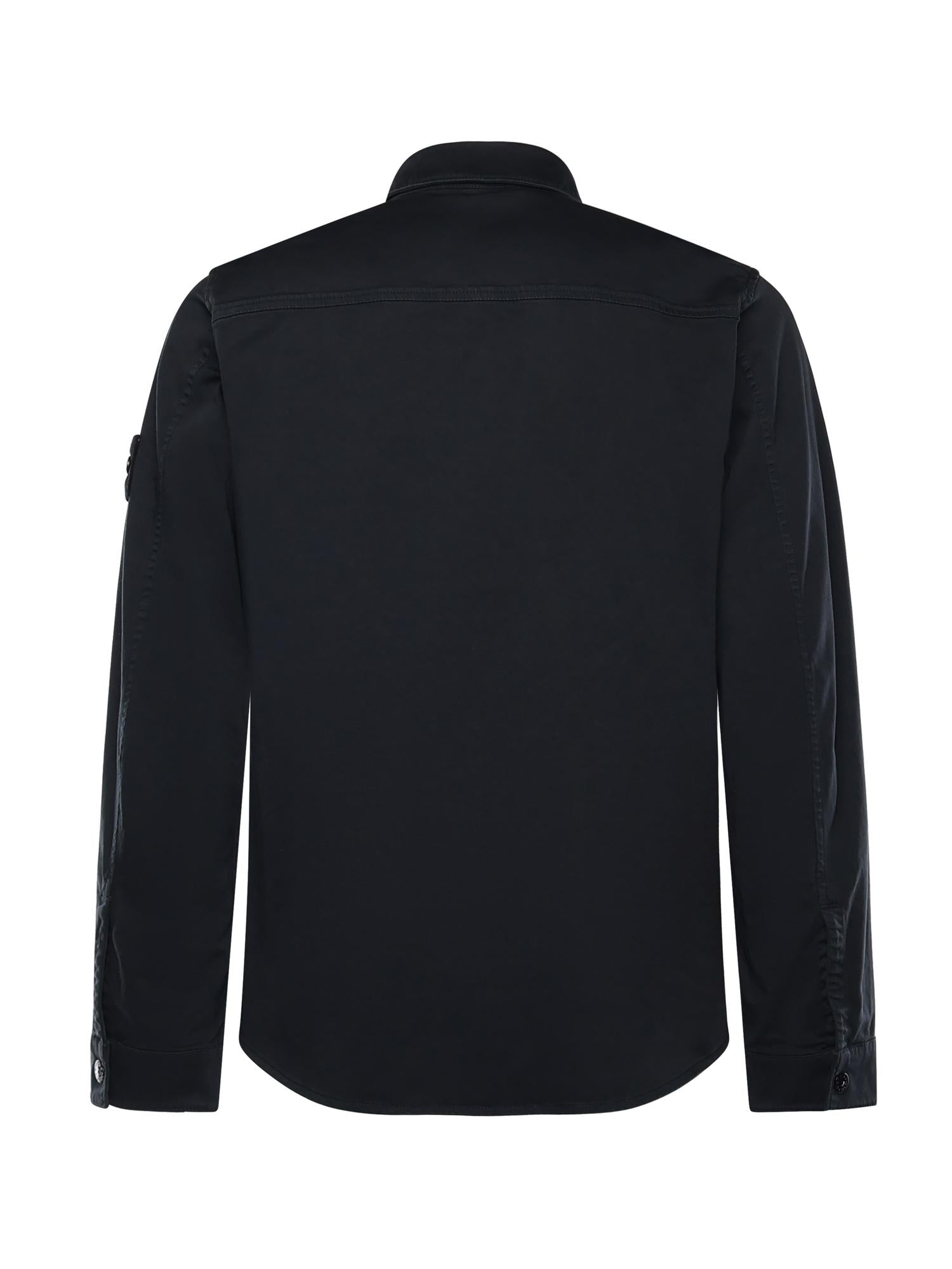 Overshirt in raso di cotone con logo L1S151200015 S0012V0020 STONE ISLAND 