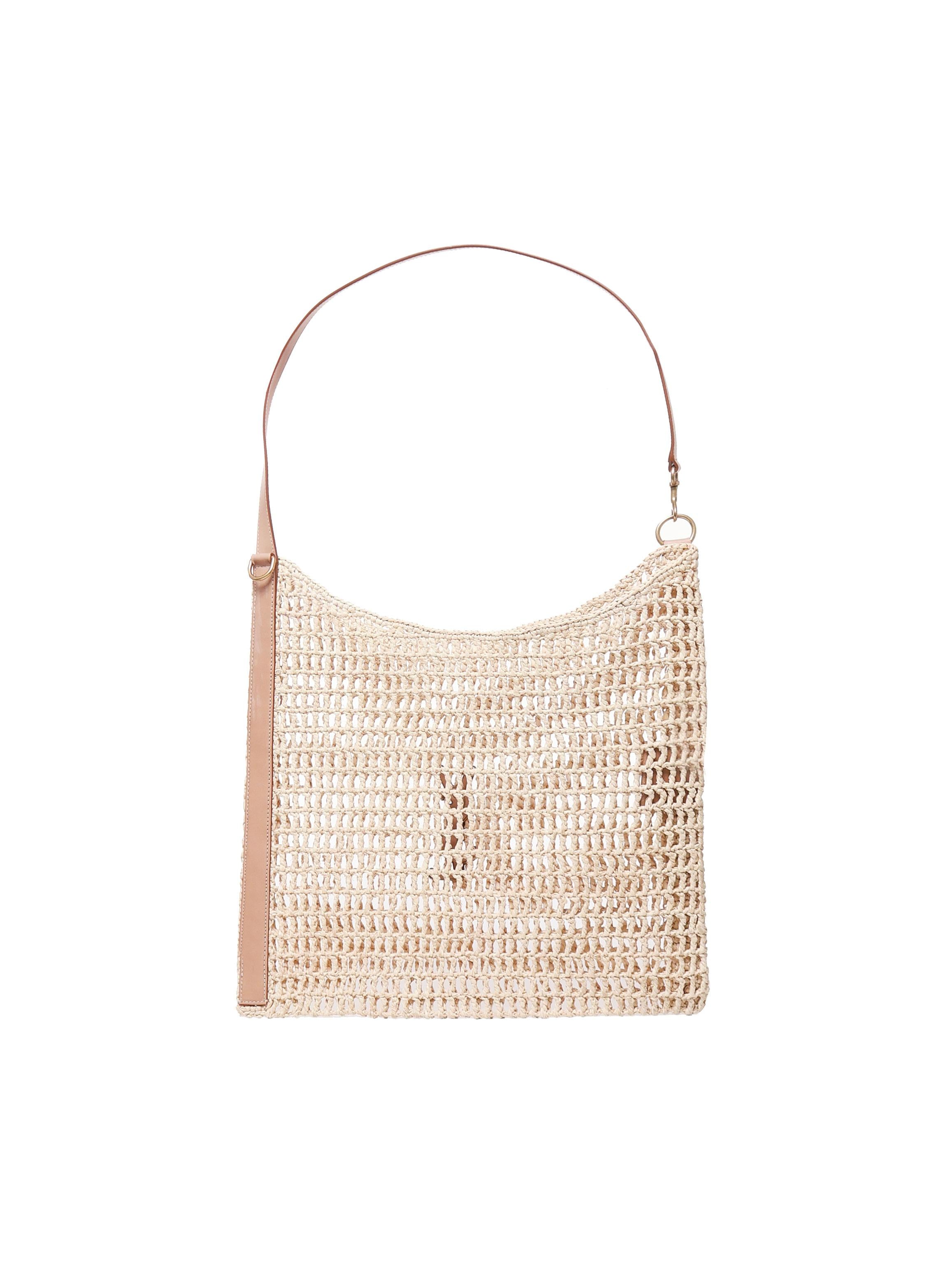 Borsa Oxalis in rafia macramè 773984 GAAEB9718 SAINT LAURENT 