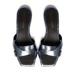 Sandali piatti Miryam<BR/> MIRYAM RETTILE JEANS GIULIANO GALIANO 