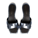 Sandali piatti Miryam<BR/> MIRYAM RETTILE JEANS GIULIANO GALIANO 