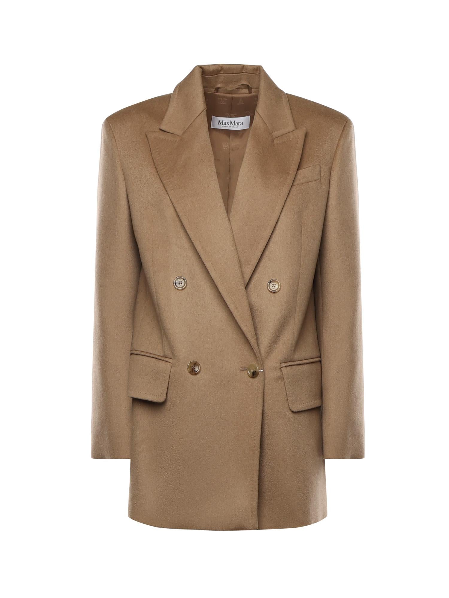 Blazer Olimpia  in cammello zibellinato 2521046012600 001 MAX MARA 