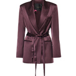 Giacca in satin con cintura 106589 A1Y5R57 PINKO 