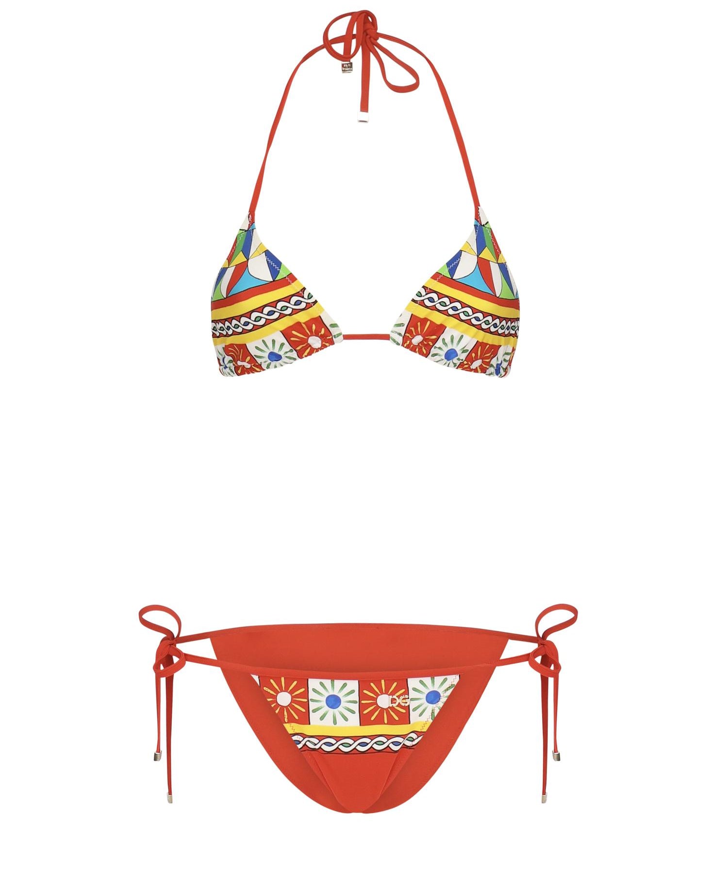 Bikini a triangolo con stampa O8A02J FPG59HH82D DOLCE & GABBANA 