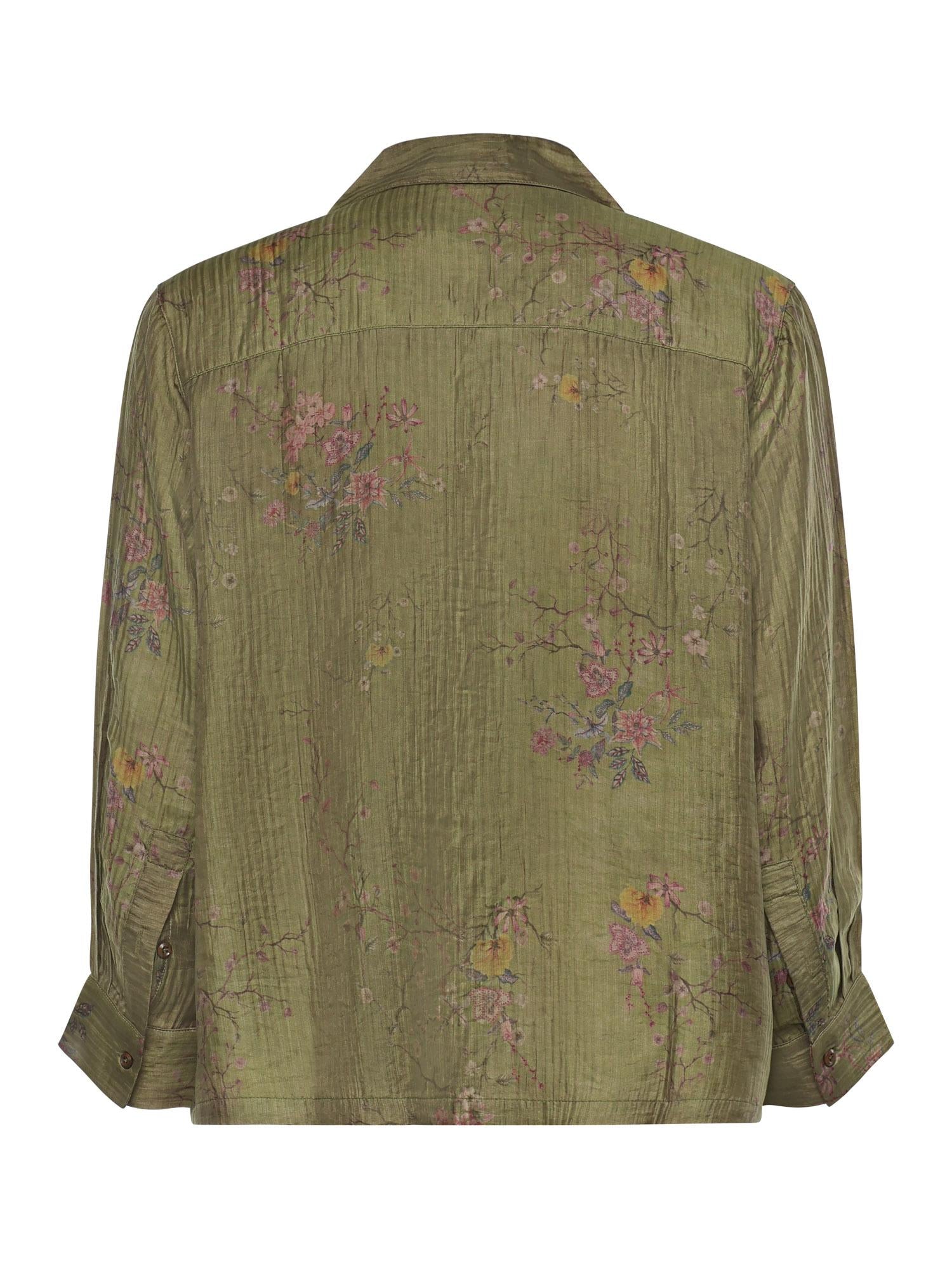 Camicia Floral Camp in misto viscosa<BR/><BR/> FOSS26SR01313 0480 FOUND 
