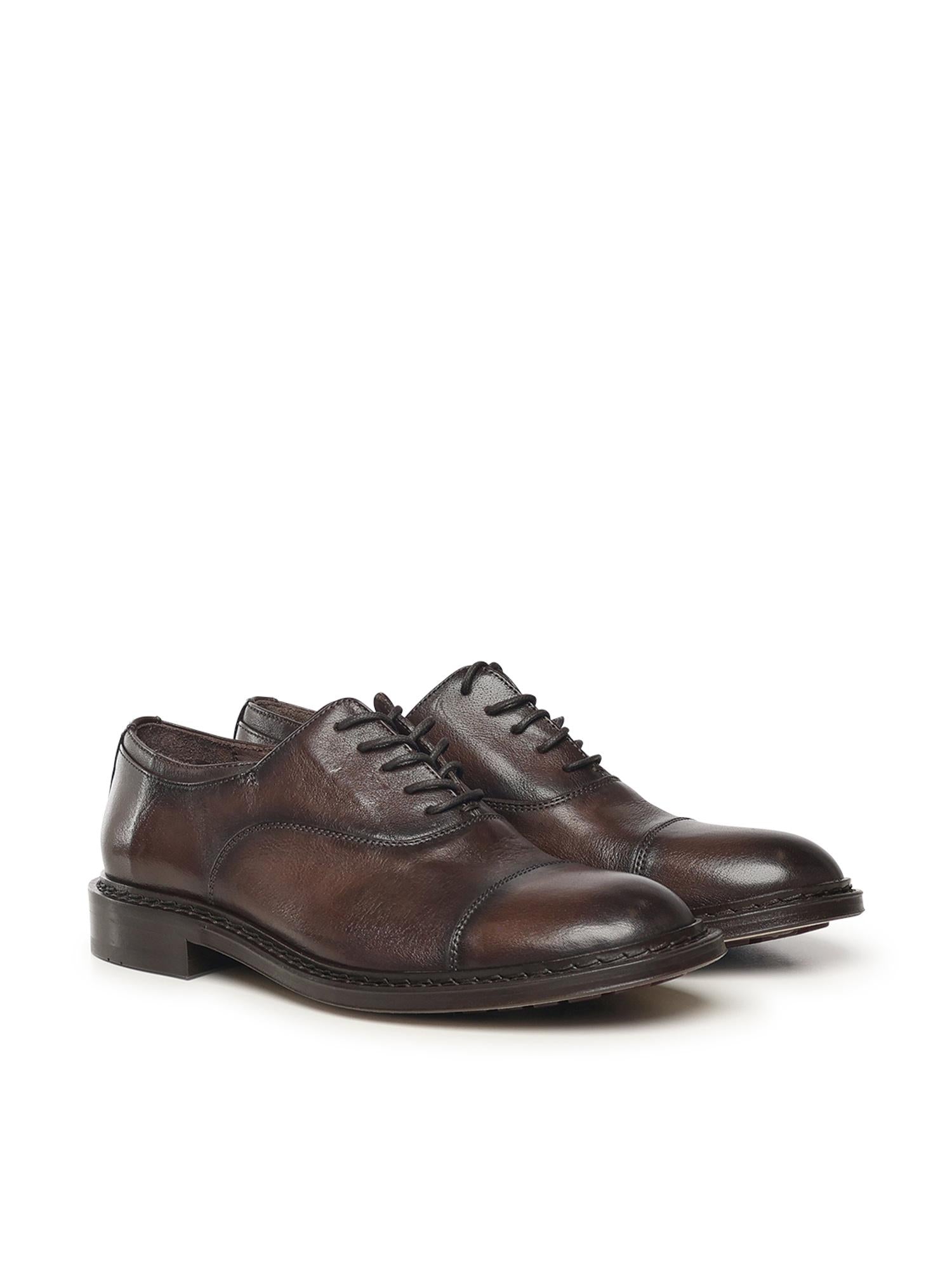 Scarpe stringate in pelle U1203 CHOCOLAT STURLINI 