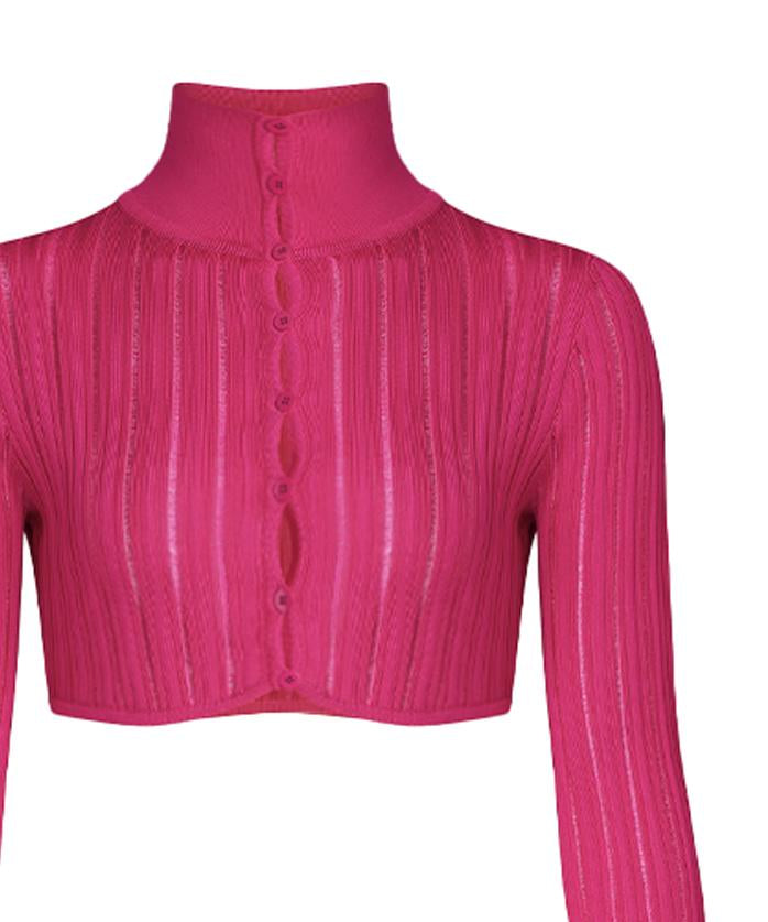 Top crop a costine<BR/> AA9S02234M712 -446 ALAIA 