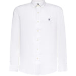 Camicia in lino con logo 710966294 506 POLO RALPH LAUREN 