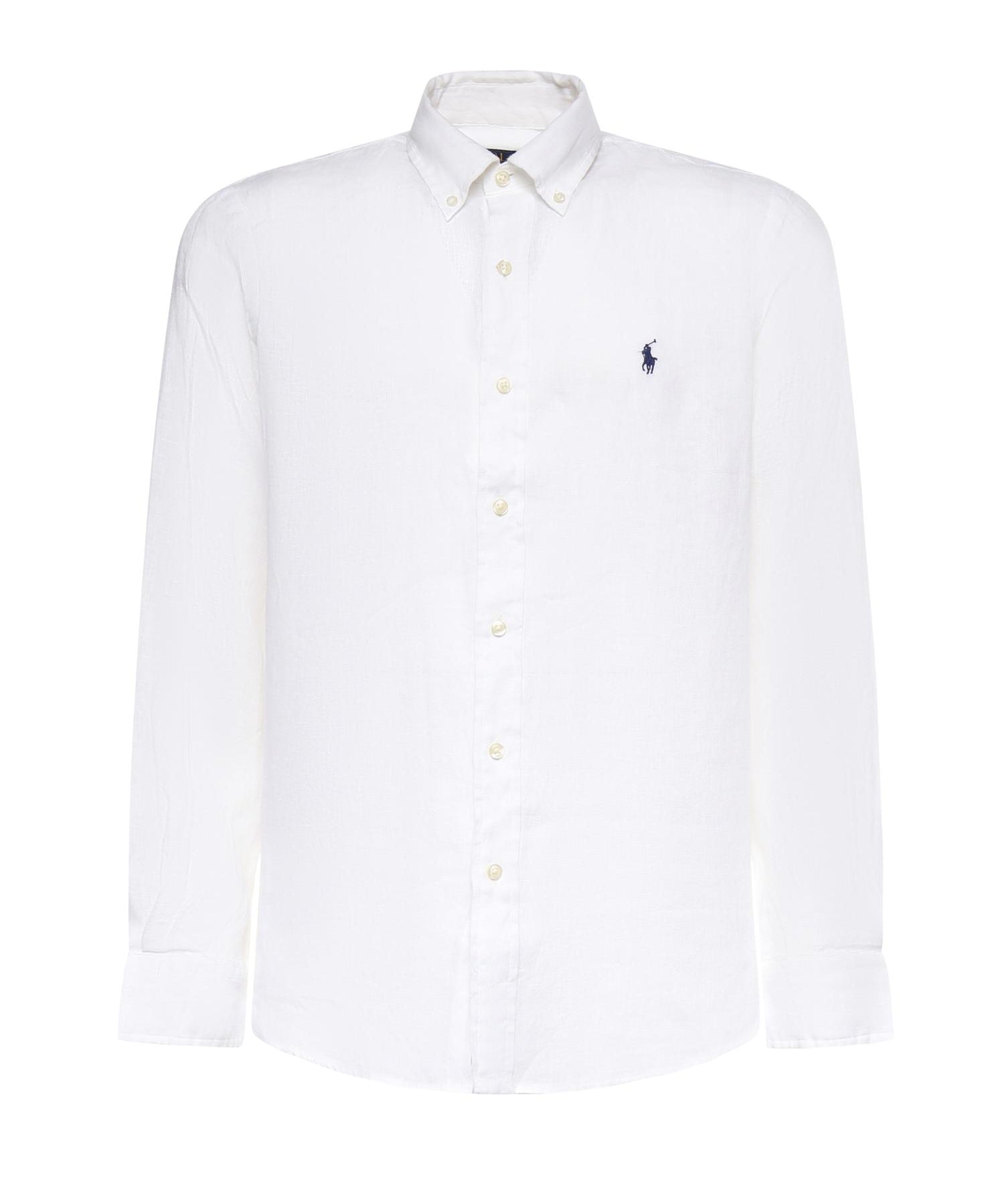 Camicia in lino con logo 710966294 506 POLO RALPH LAUREN 