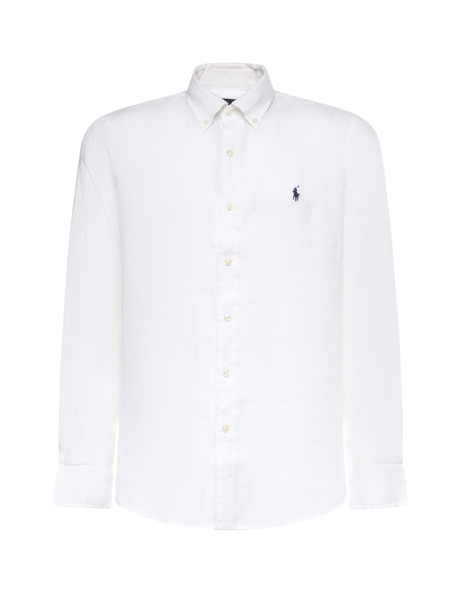 Camicia in lino con logo 710966294 506 POLO RALPH LAUREN 