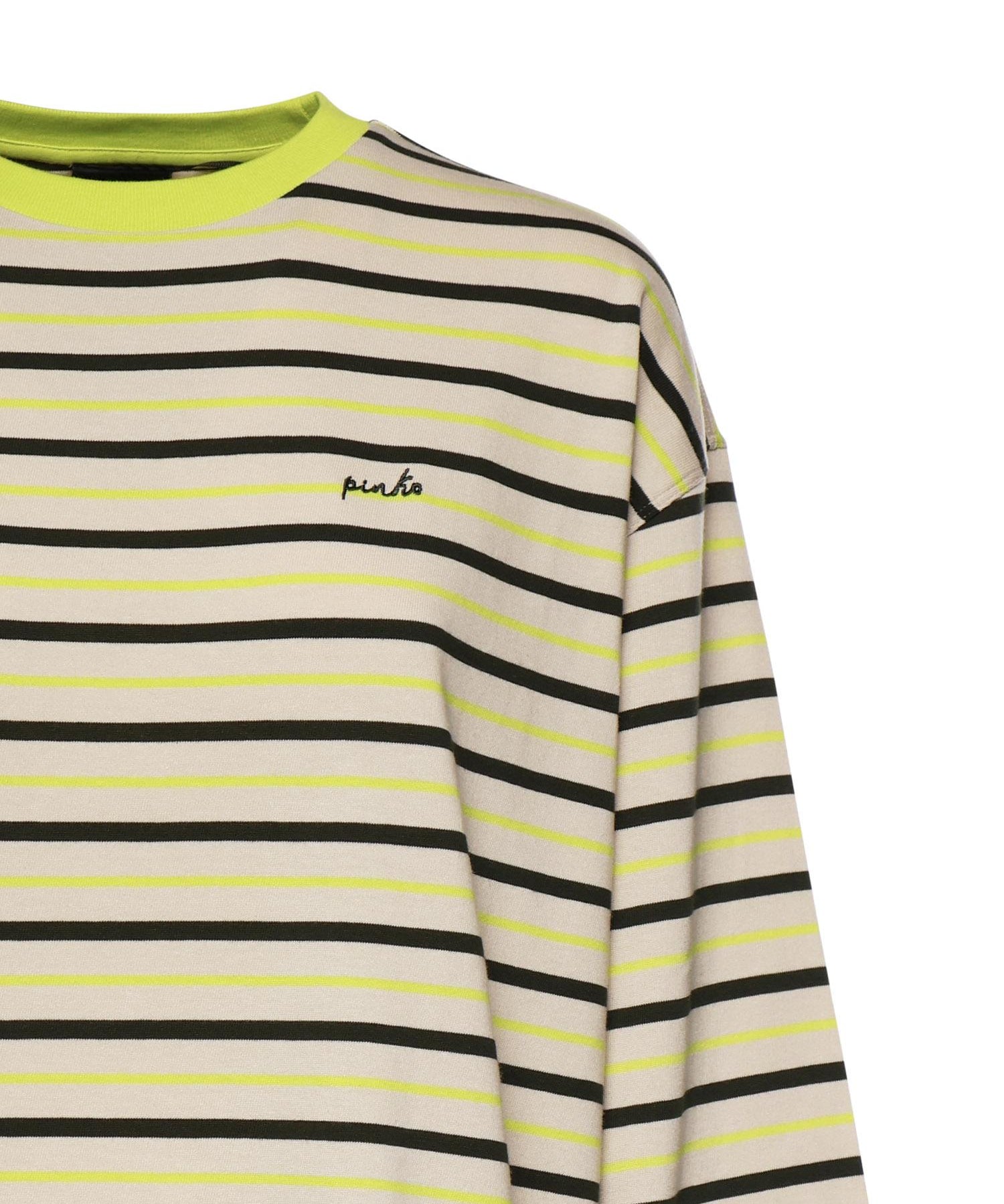 Maglia a righe con ricamo 107728 A3MLCVT PINKO 