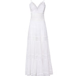 Abito maxi senza spalline in voile di misto cotone 201638 -WHITE CHARO RUIZ 