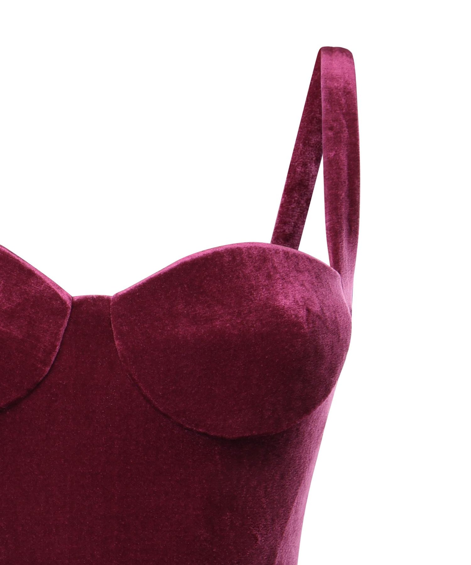 Abito bustier in jersey di velluto 794452 TKQ225061 BALENCIAGA 