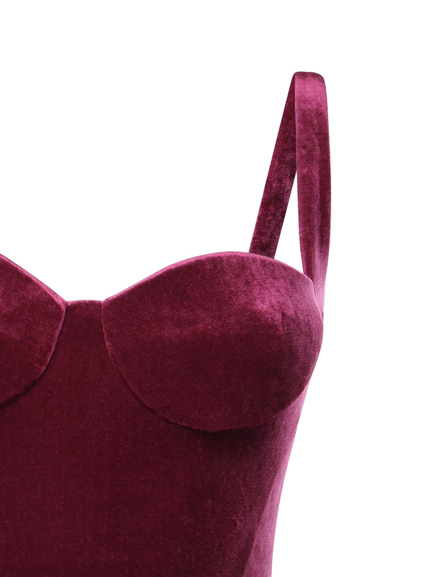 Abito bustier in jersey di velluto 794452 TKQ225061 BALENCIAGA 