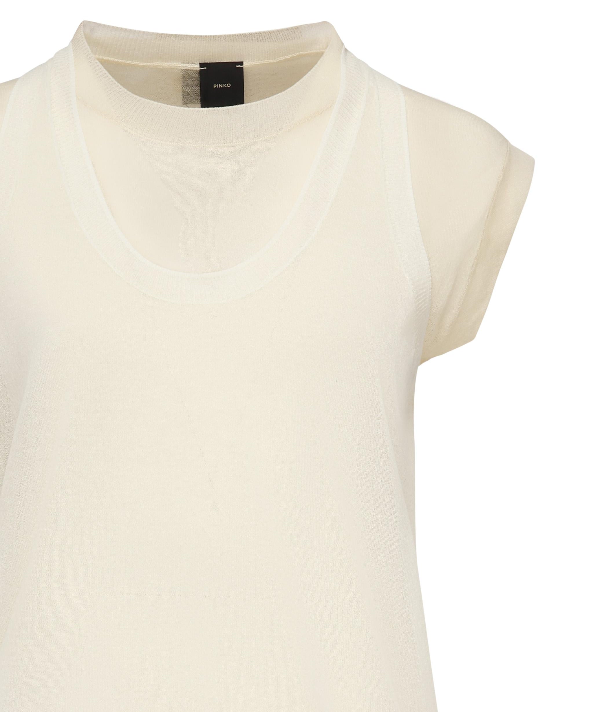 T-shirt con maniche asimmetriche e canotta abbinata 105152 A2LSZC1 PINKO 