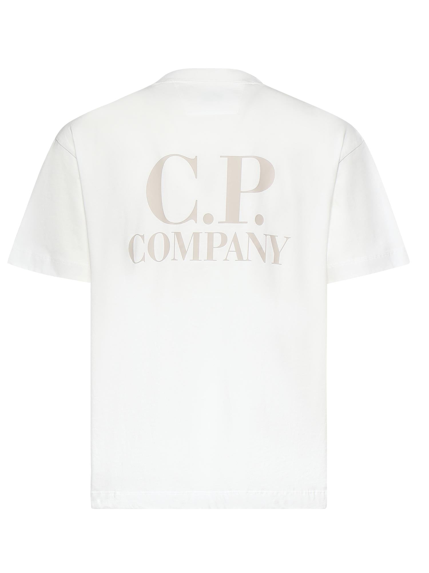 T-shirt in jersey di cotone con logo 20CMTS086A 005100W103 C.P. COMPANY 