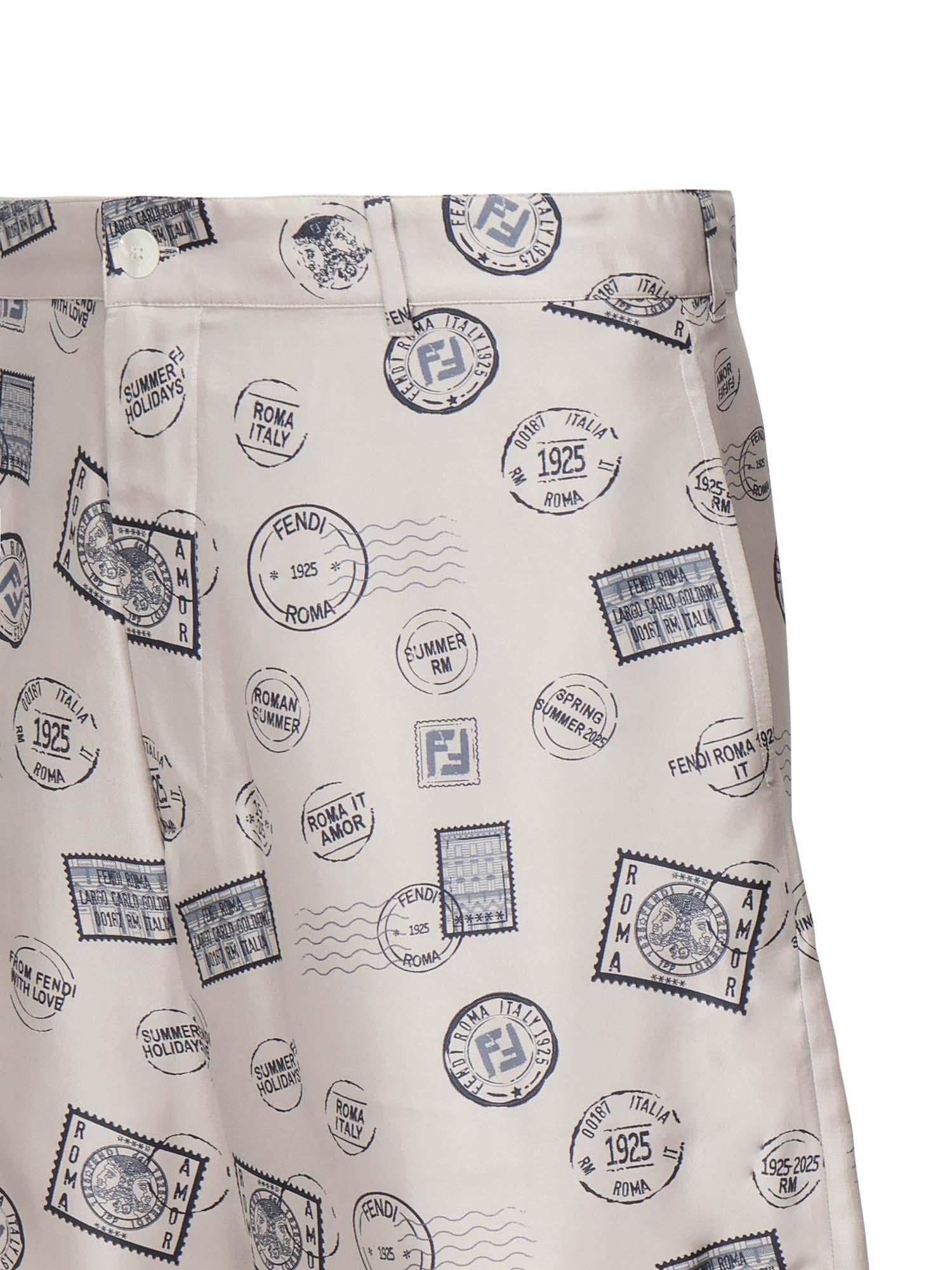 Pantaloncini in seta con stampa FB1014 AUVPF0YPK FENDI 