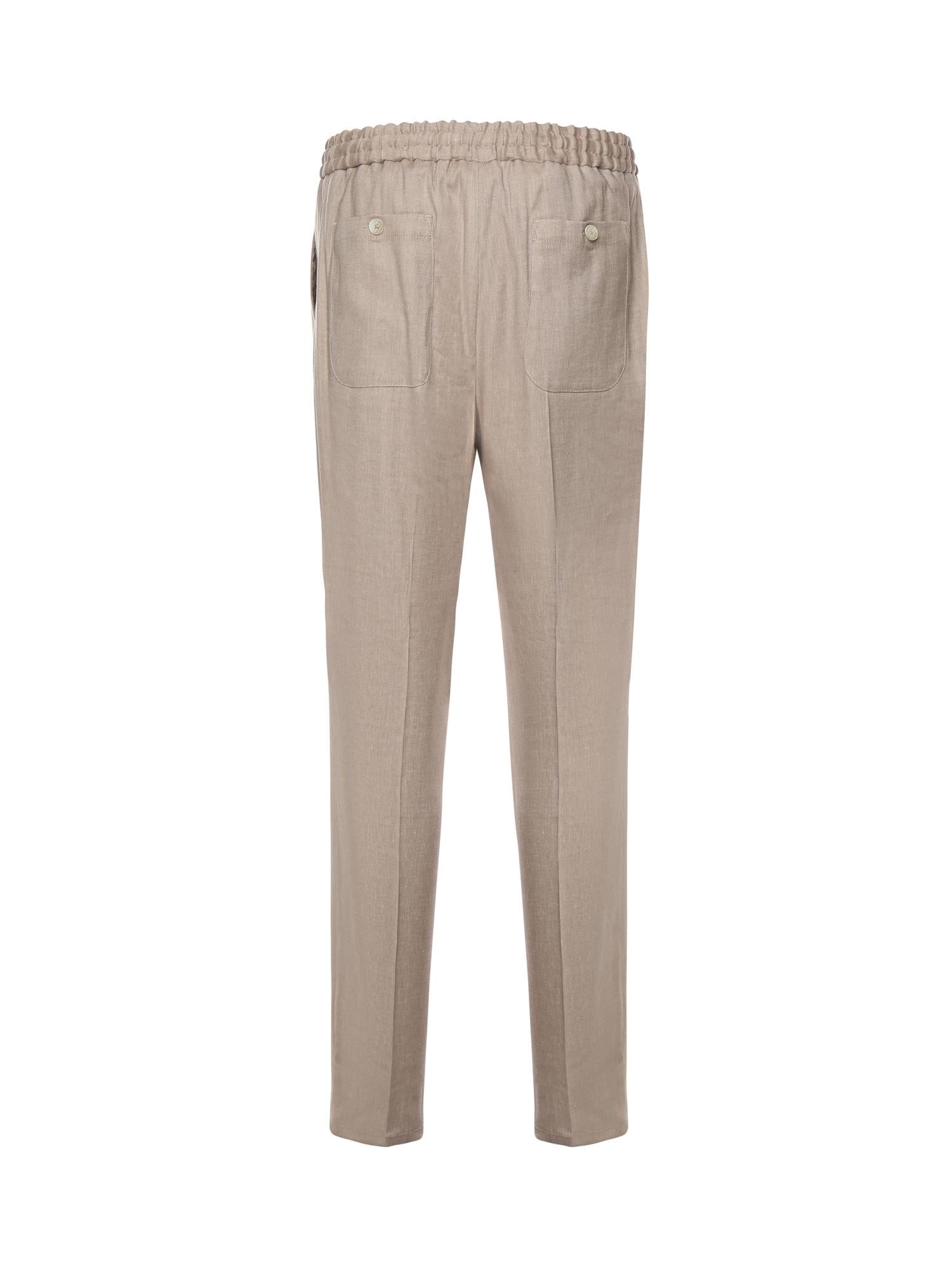 Pantaloni jogger in twill di misto lino fiammato MRED0006 99TUCI7M0121 ETRO 