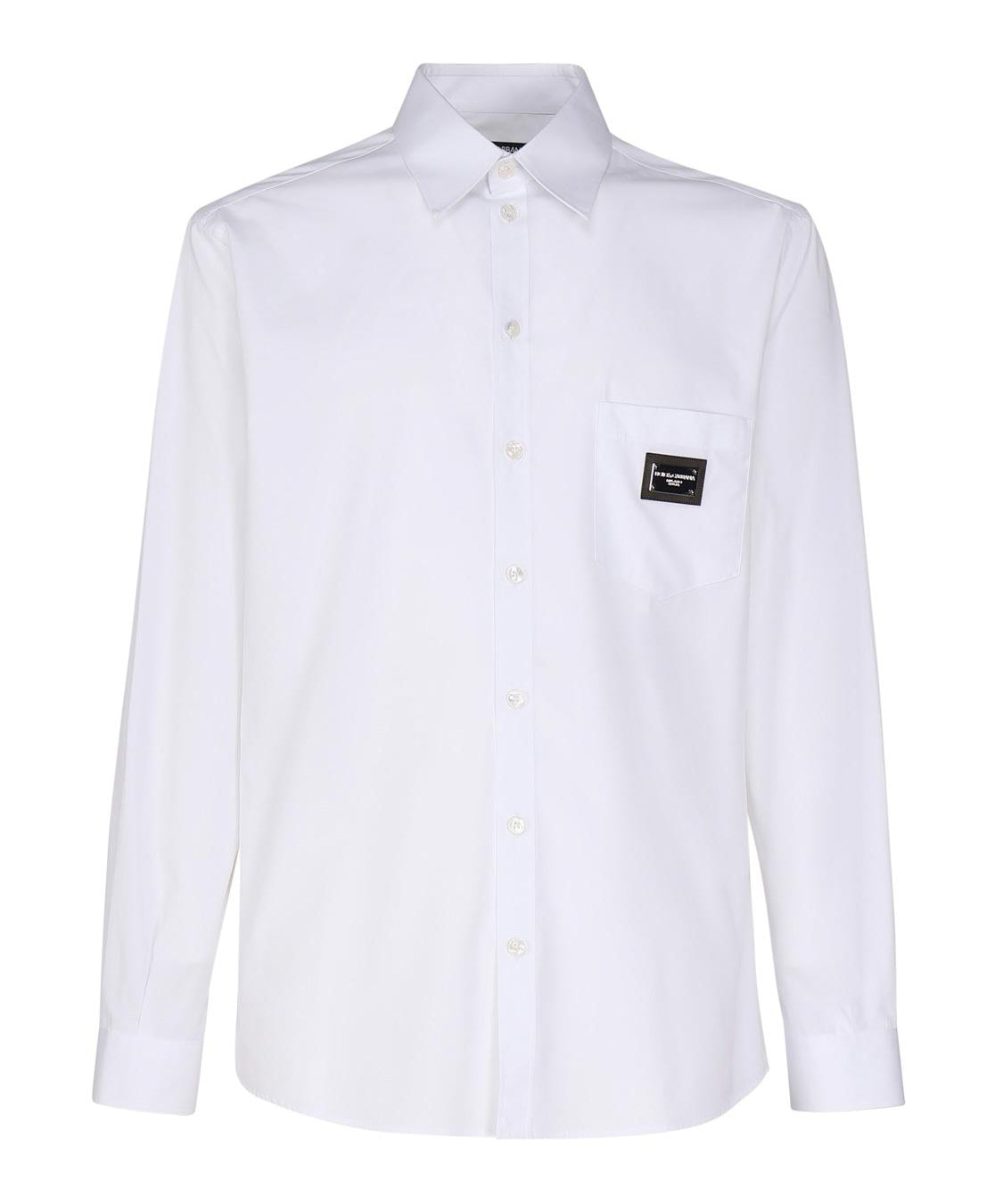 Camicia Martini cotone con placca logata G5JG4T FU5U8W0800 DOLCE & GABBANA 