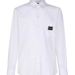 Camicia Martini cotone con placca logata G5JG4T FU5U8W0800 DOLCE & GABBANA 