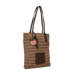 Borsa shopping con logo 73BS9M802 CASSIENATURALE/MORO V° 73 