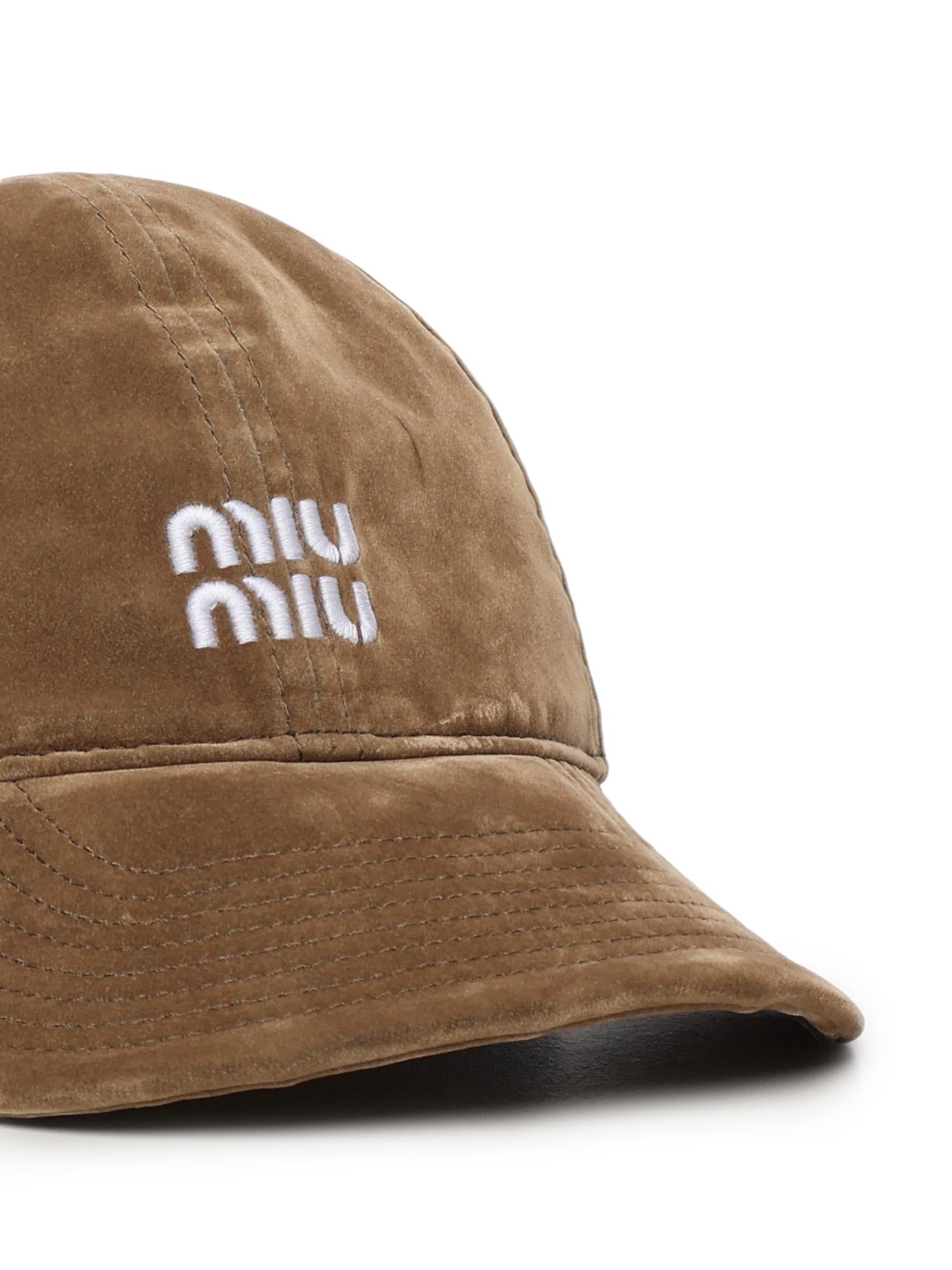 Cappello da baseball in drill 5HC369 2CUAF0844 MIU MIU 