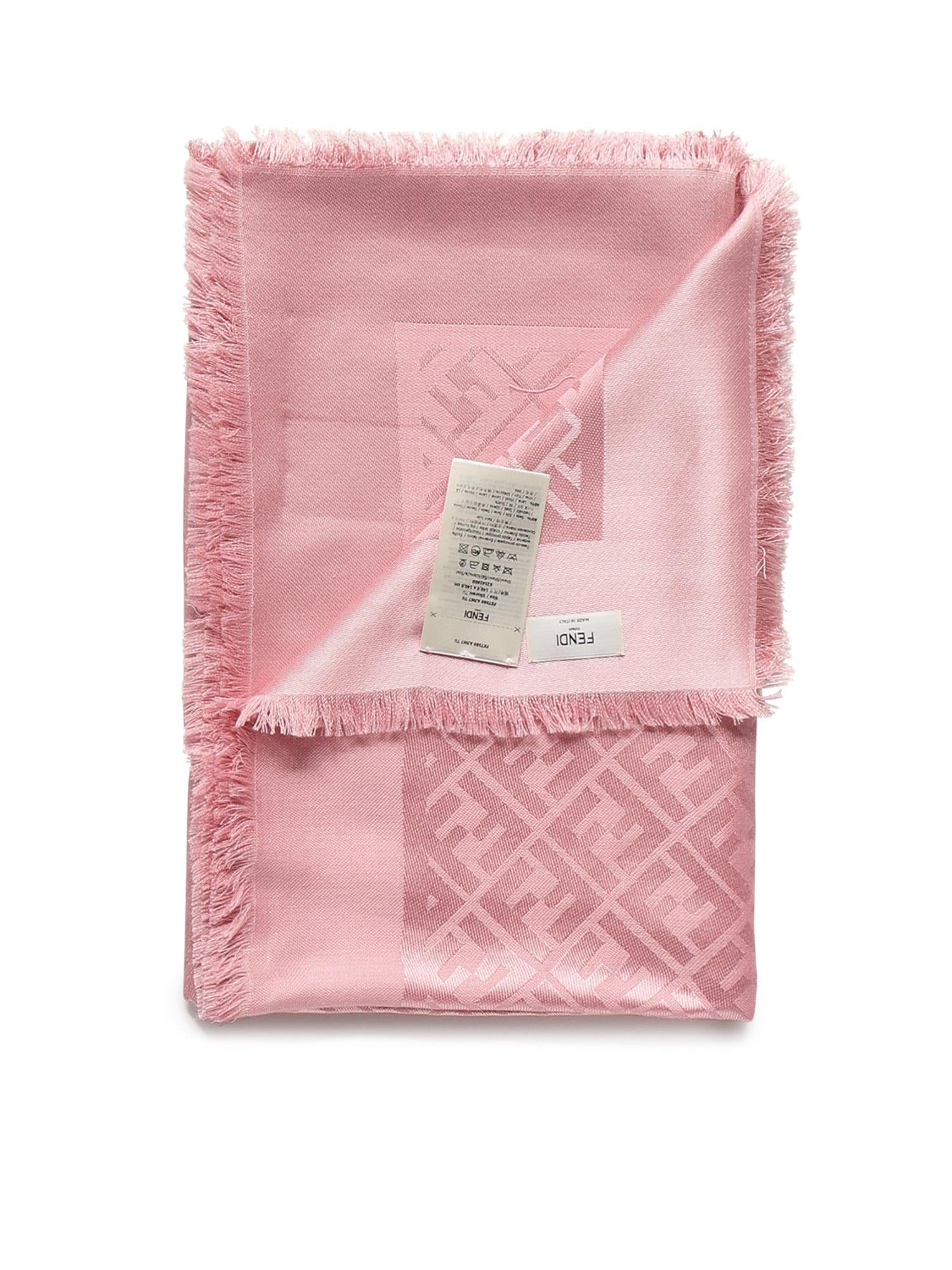 Scialle in seta e lana FF jacquard FXT069 AJW7F1WNO FENDI 