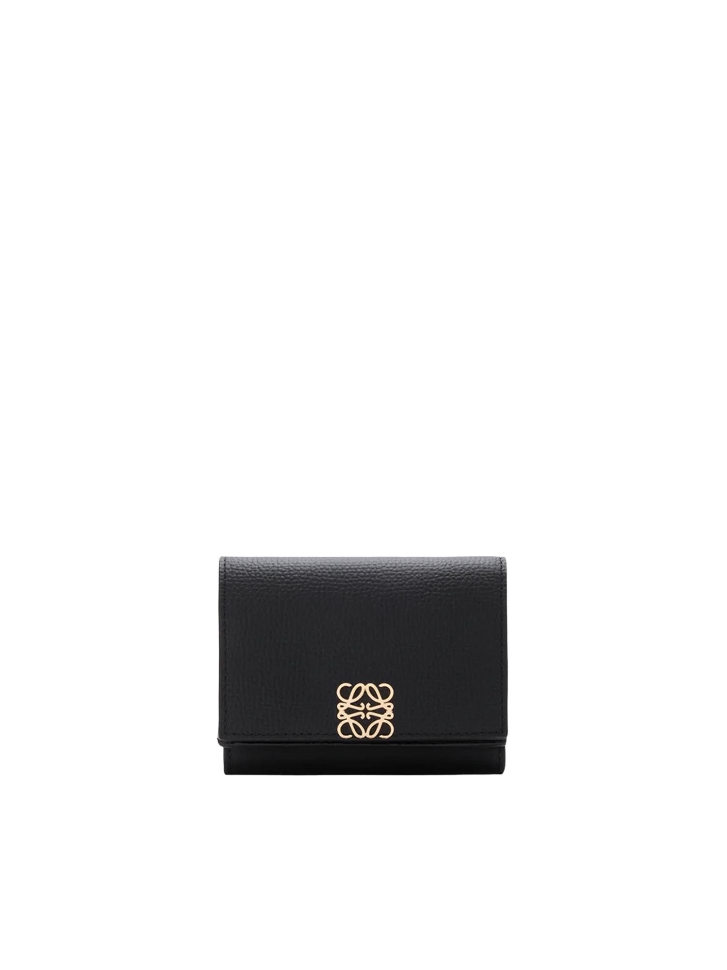 Portafoglio trifold Anagram in pelle di vitello C821TR2X16 1206 LOEWE 
