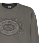 Felpa in diagonal fleece con logo 20CMSS217A 006090O921 C.P. COMPANY 