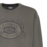 Felpa in diagonal fleece con logo 20CMSS217A 006090O921 C.P. COMPANY 