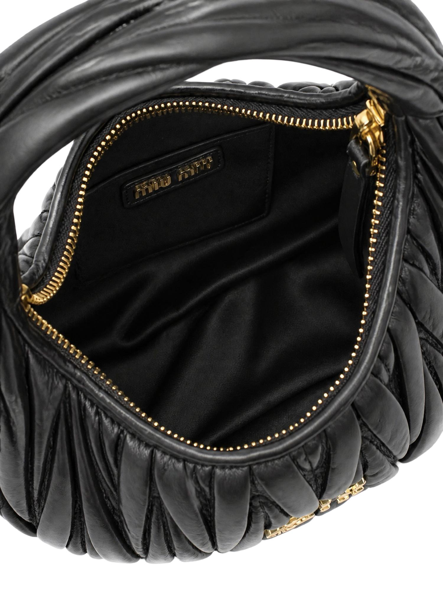 Borsa hobo Wander in nappa matelassé 5BC125 AN88F0002 MIU MIU 