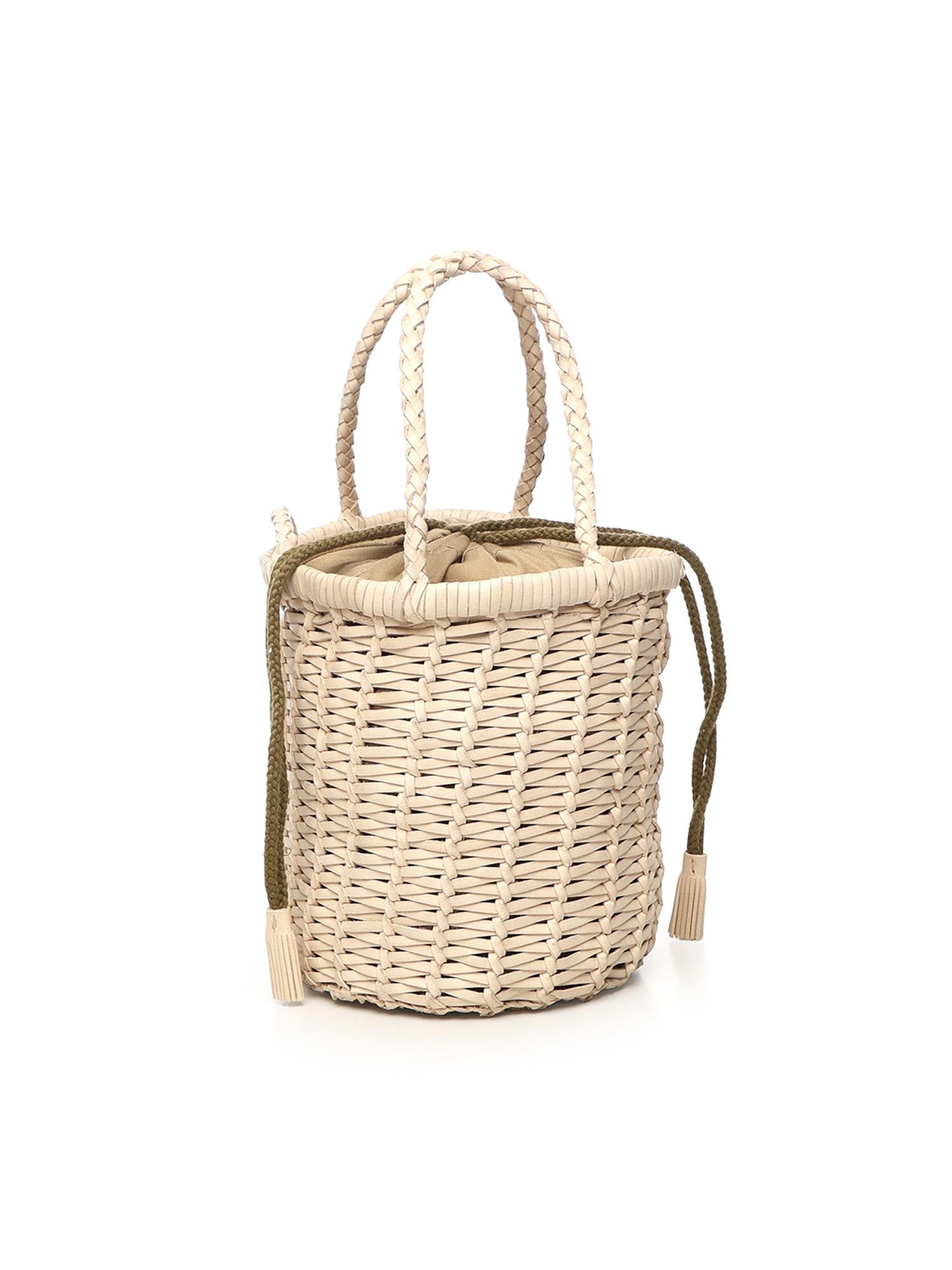 Borsa a secchiello "Lina mini" in pelle 8704 NATURAL DRAGON DIFFUSION 