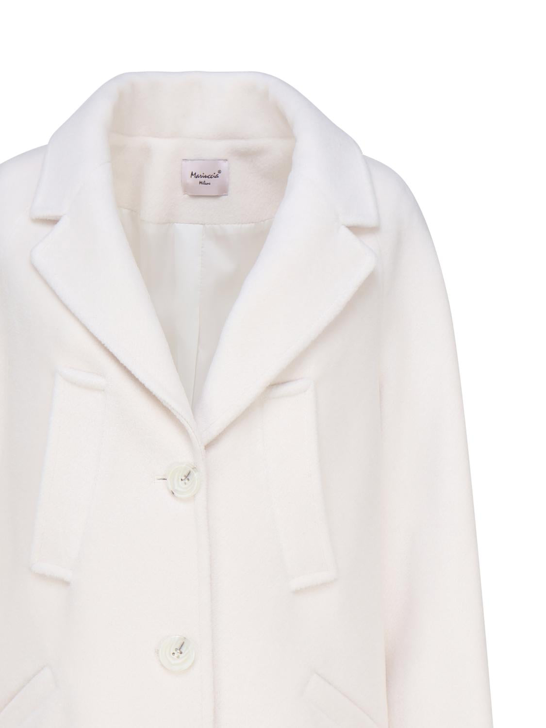 Cappotto monopetto in lana MDFW23830 -PANNA MARIUCCIA Milano 