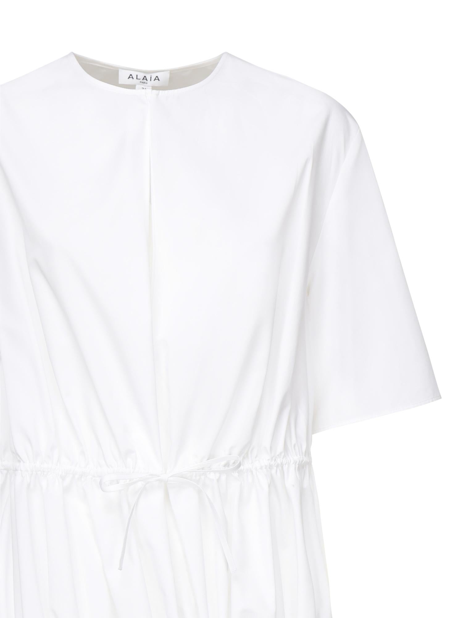 Abito t-shirt arricciato AA9R2659T611B 000 ALAIA 