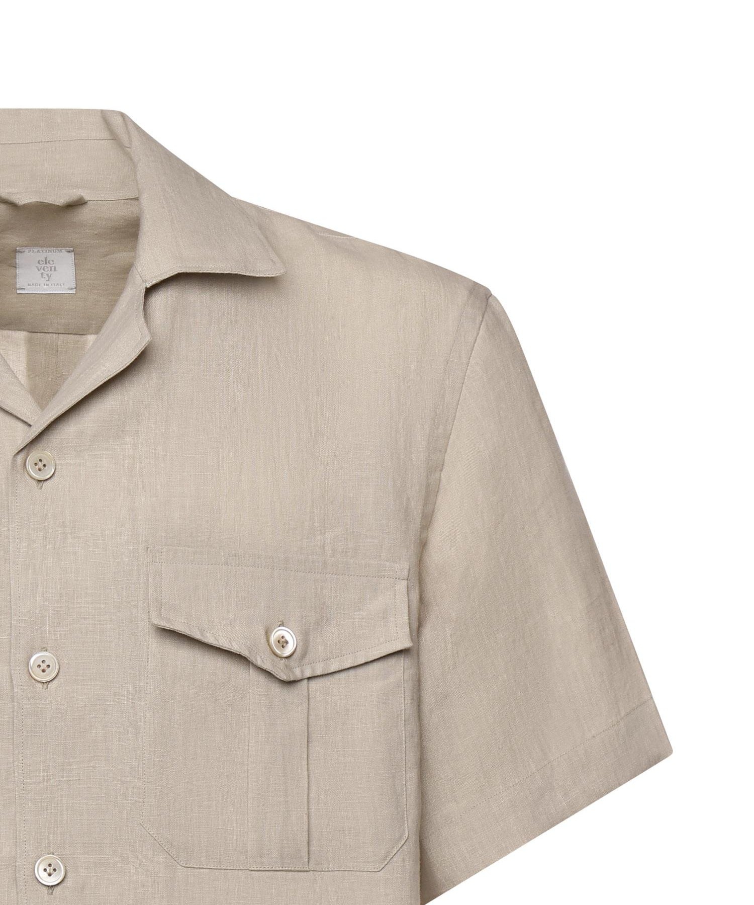 Camicia in lino M75CAMM04TES0I139 02NN ELEVENTY 