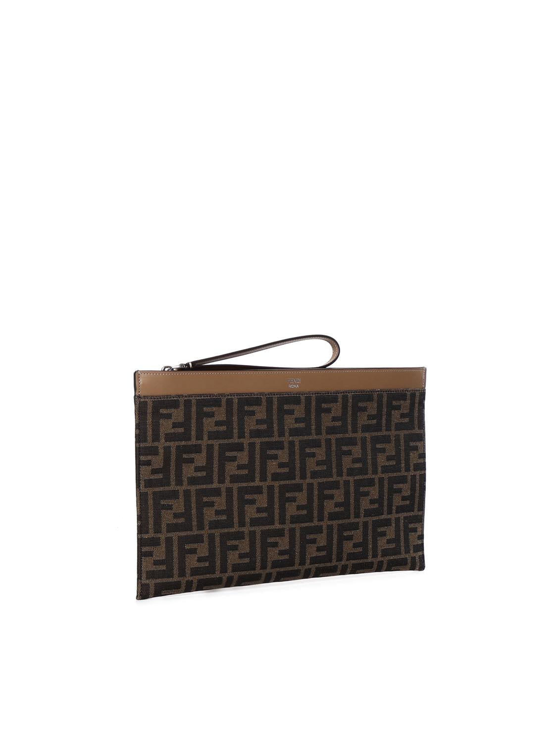 Pouch Piatta Medium FF Jacquard 7N0134 AFBVF1HRM FENDI 