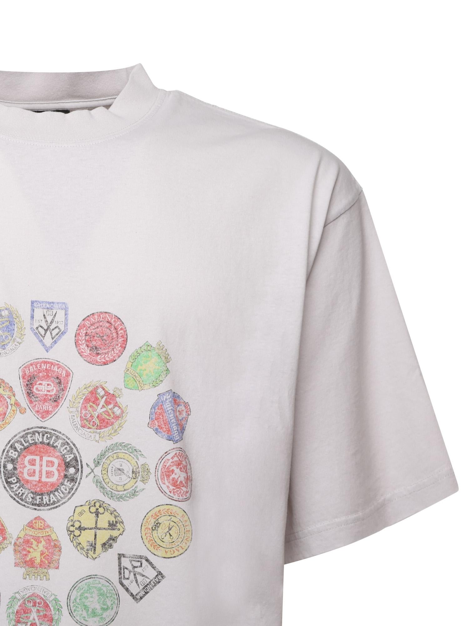 T-shirt "Spiral Crest" in jersey dry 764235 TTVH49012 BALENCIAGA 