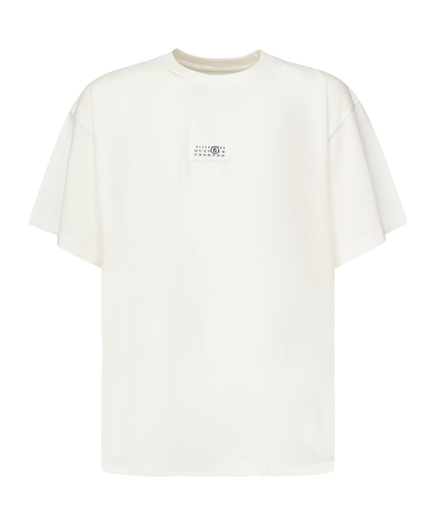 T-shirt in cotone con logo SH0GC0032 S24312101 MM6 Maison Margiela 