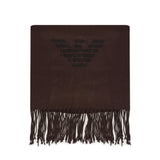 Sciarpa con frange e stampa aquila 625214 CC31800053 EMPORIO ARMANI 