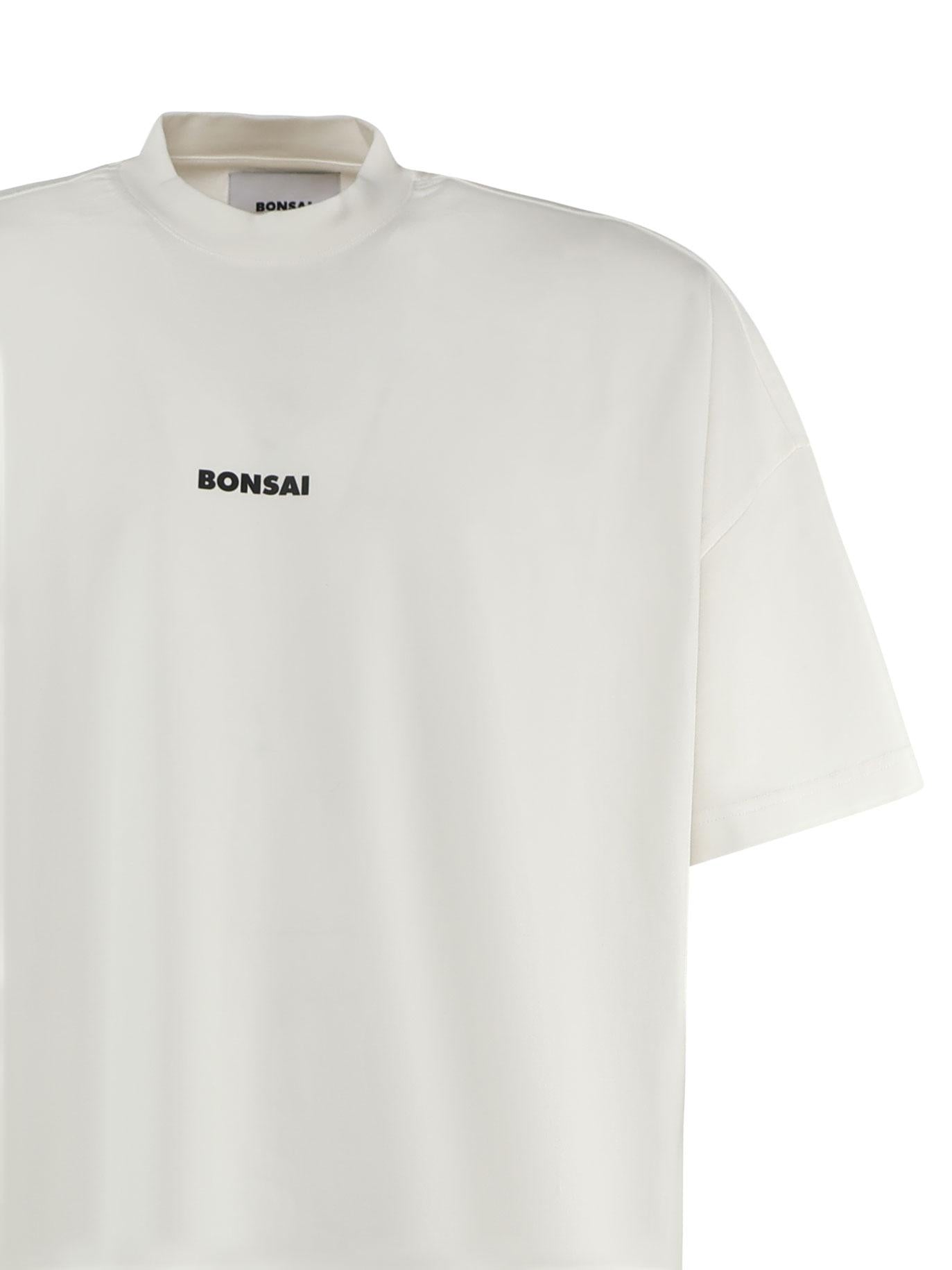 T-shirt con logo lettering TS001001 WHT BONSAI 
