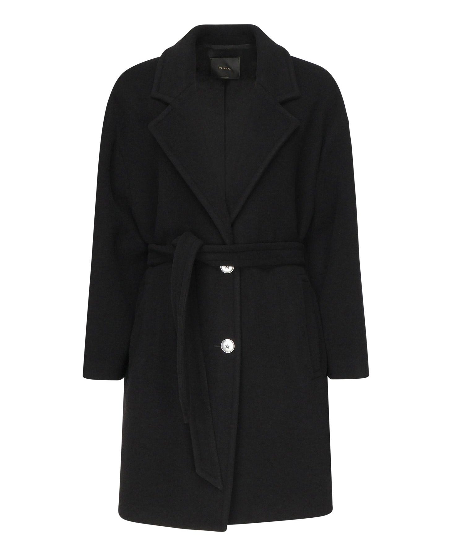 Cappotto monopetto in misto lana 105685 A2SMZ99 PINKO 