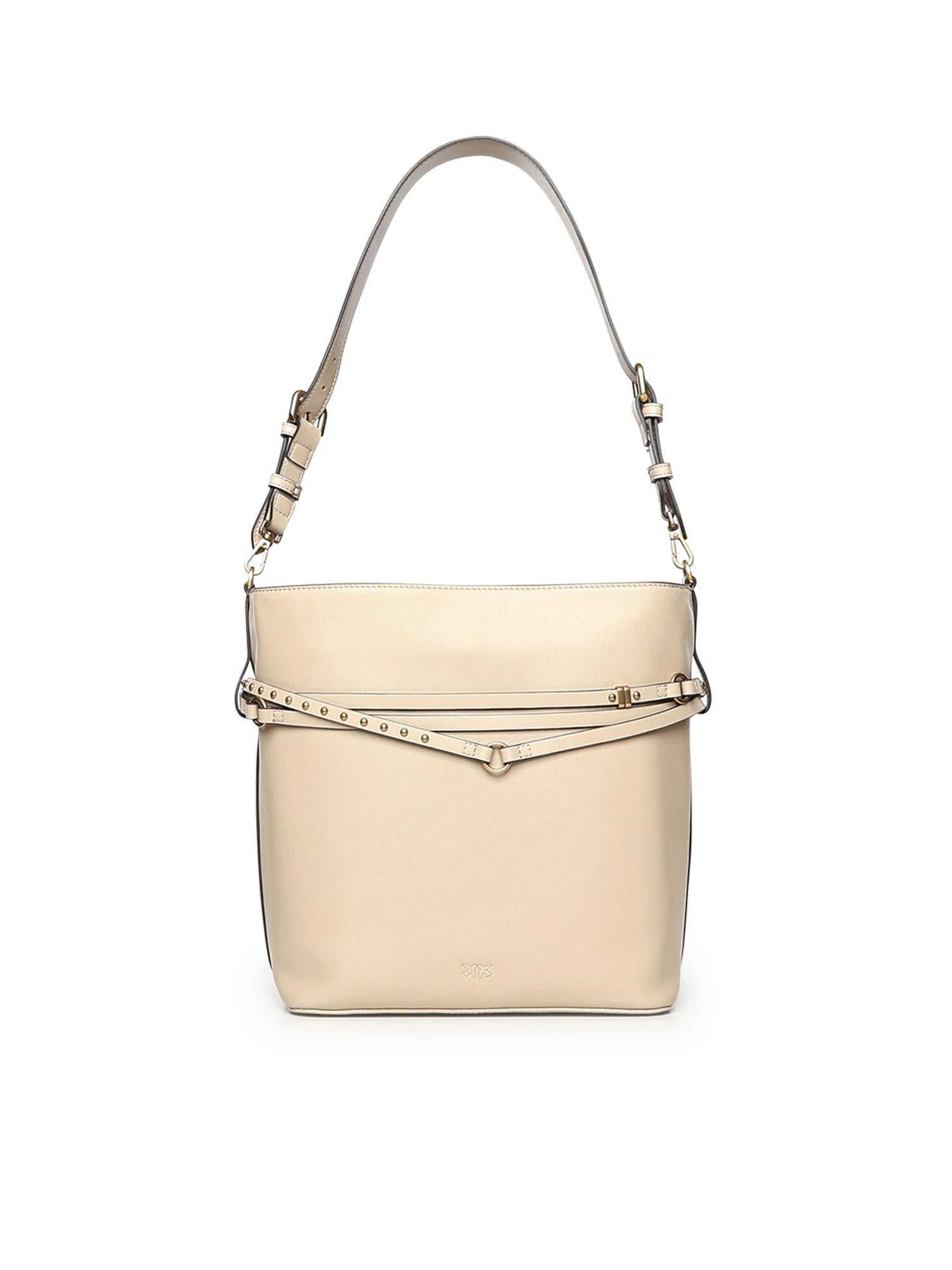Borsa a spalla media Bucket Belt Bag in pelle 106339 A0QOC50Q PINKO 