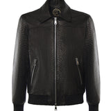 Bomber GoodFellas in pelle MIAMI VICE PITONENERO GIULIANO GALIANO 