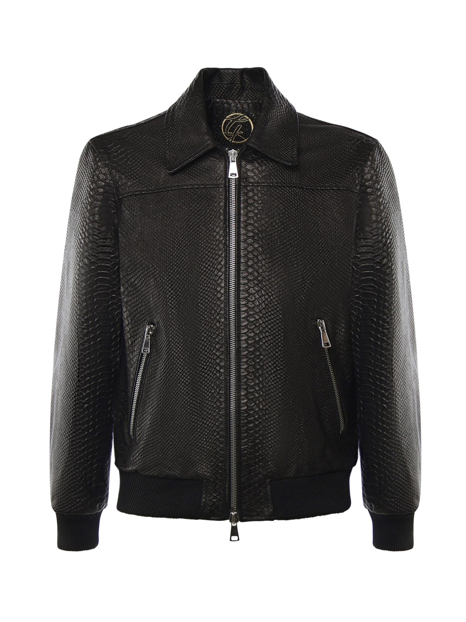 Bomber GoodFellas in pelle MIAMI VICE PITONENERO GIULIANO GALIANO 