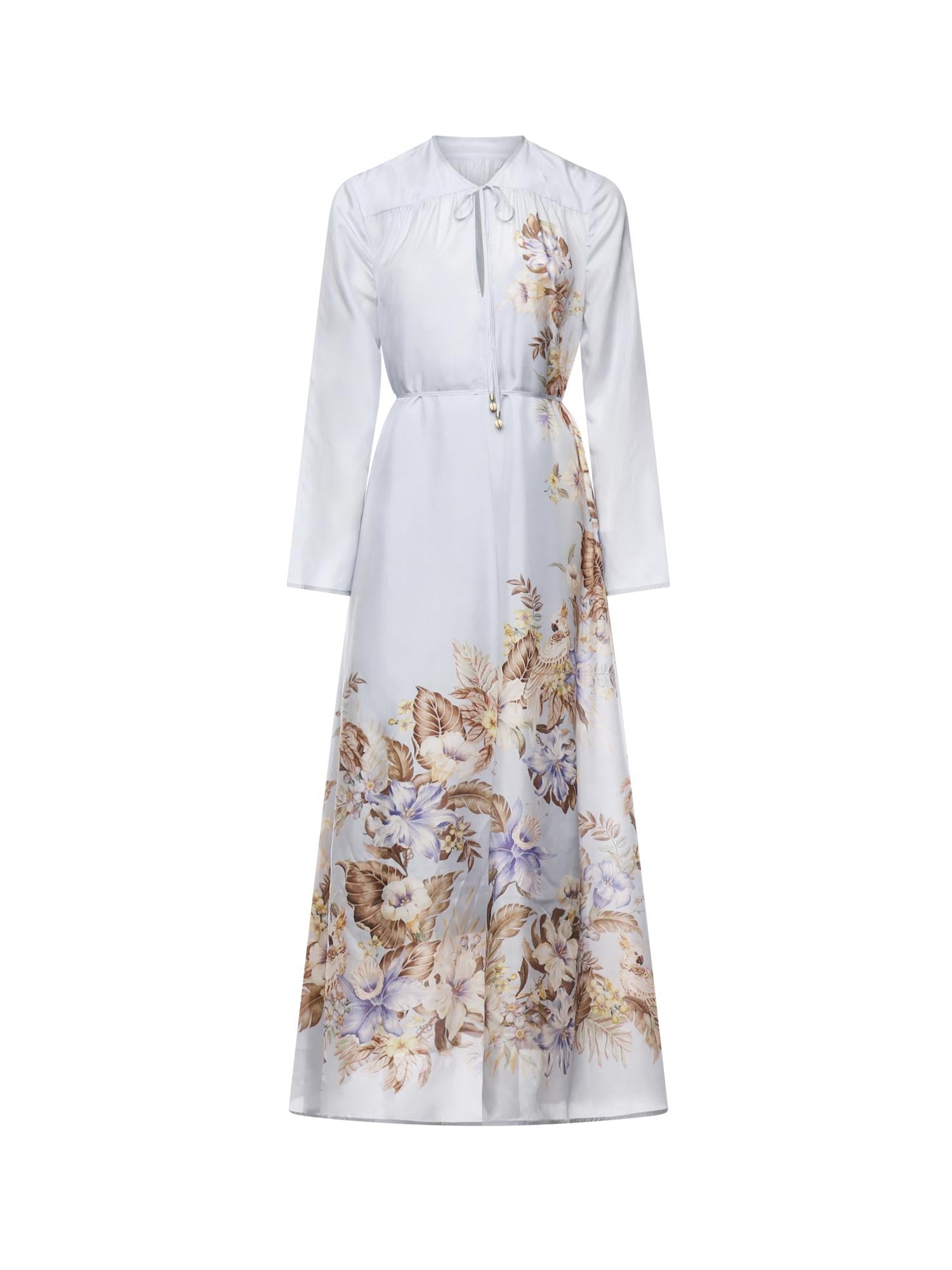Maxi abito Coco in seta 4580DSS254 PWBLMLFL ZIMMERMANN 