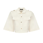 Camicia cropped con tasche 5GGH27 7315AG053 MARCIANO BY GUESS 