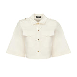 Camicia cropped con tasche 5GGH27 7315AG053 MARCIANO BY GUESS 