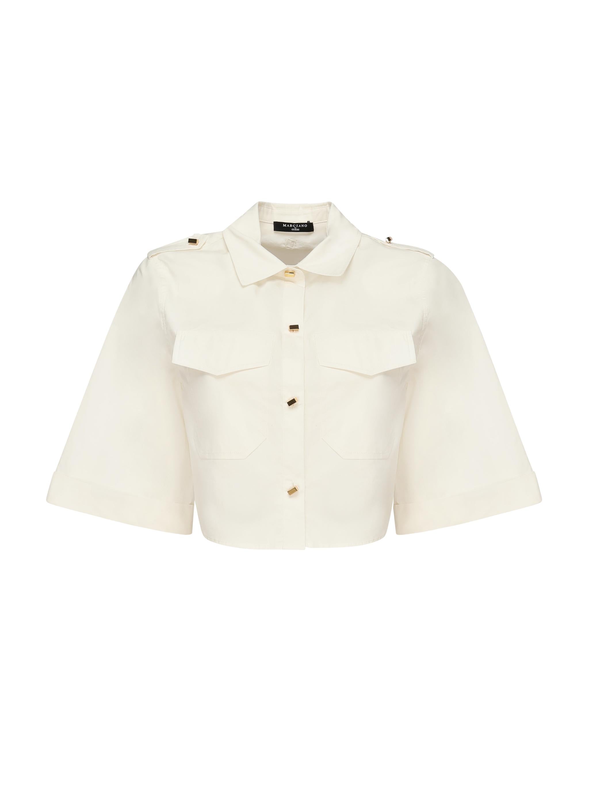 Camicia cropped con tasche 5GGH27 7315AG053 MARCIANO BY GUESS 