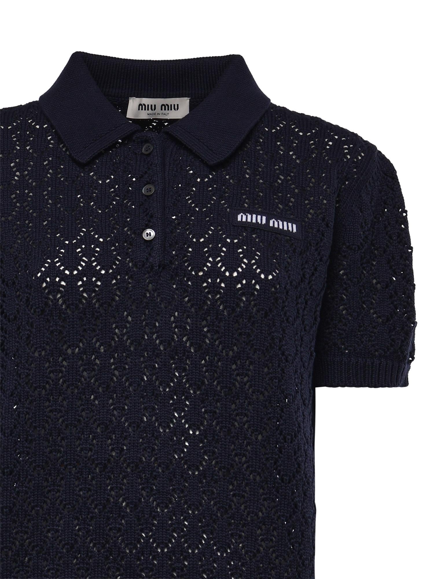 Polo in cotone MML06V 191AF0008 MIU MIU 